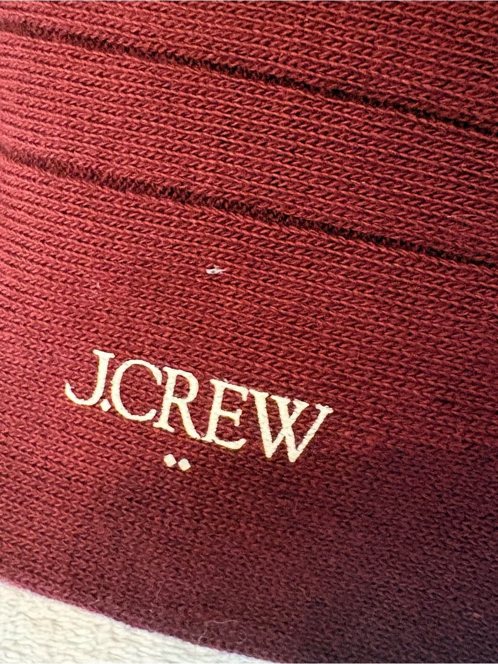J. Crew Factory Maroon Burgundy Ribbed Crew Socks (TWO PAIRS)